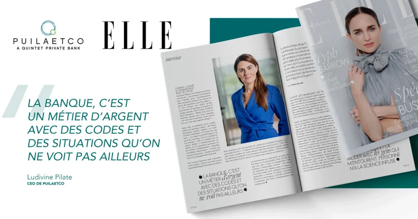 Interview de Ludivine Pilate, CEO de Puilaetco, dans l'édition Business de ELLE Magazine